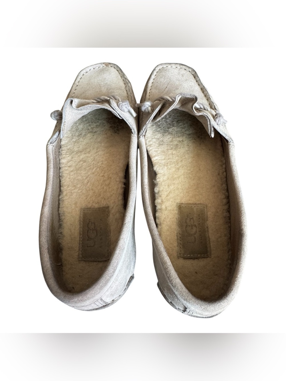 UGG Sayde Nautilus Suede Twinsole Driving Moccasins Gray US 6 - Picture 8 of 10